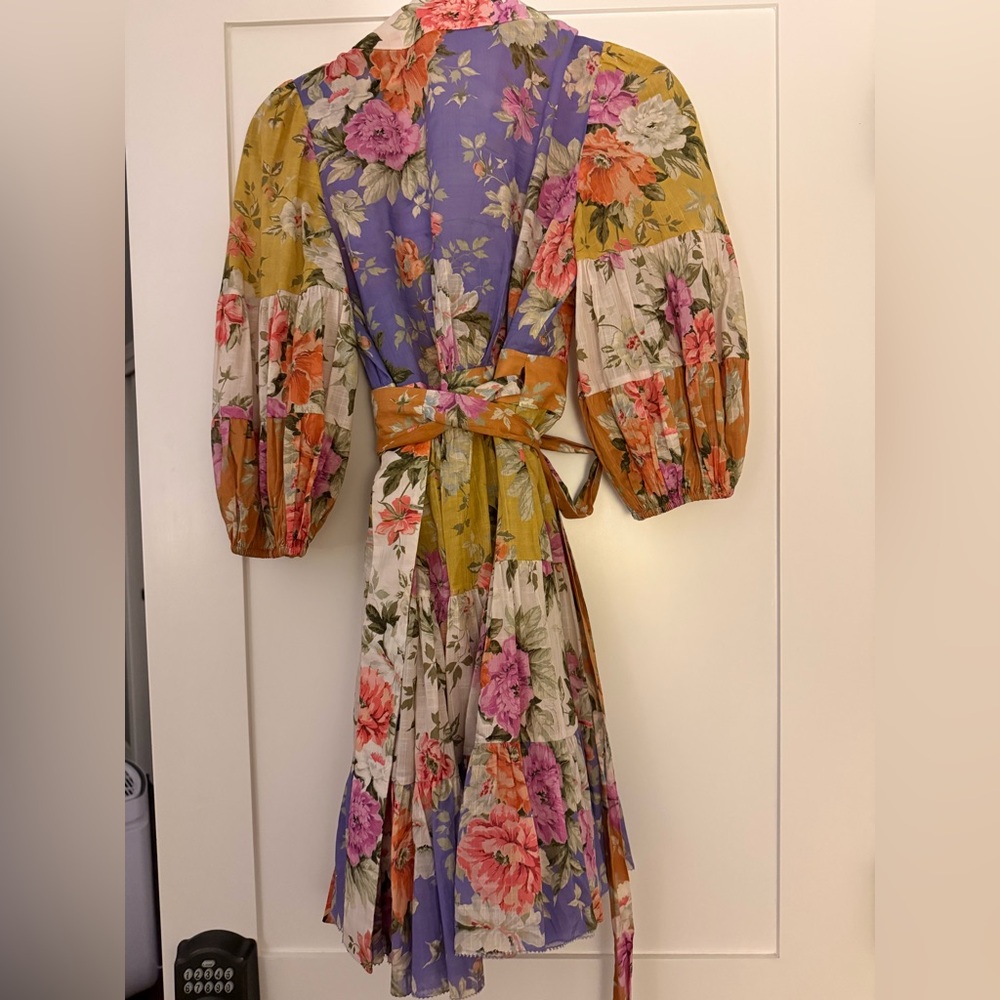 Zimmermann Floral Print Wrap Dress- size 1, excellent condition